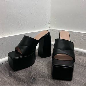 Black platform shoes